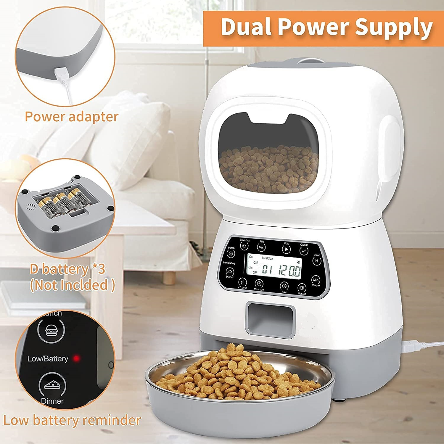 Trendy Tron Smart Pet Automatic Feeder with Manual and Scheduled Feeding Options