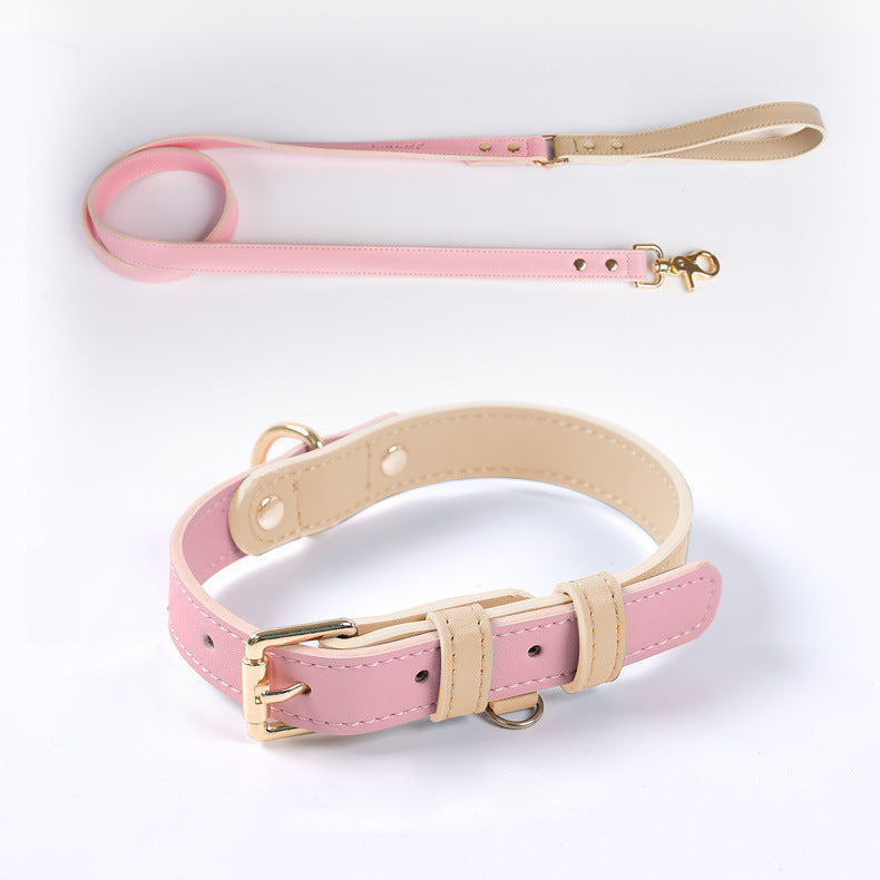 Trendy Tron Leather Dog Leash & Collar