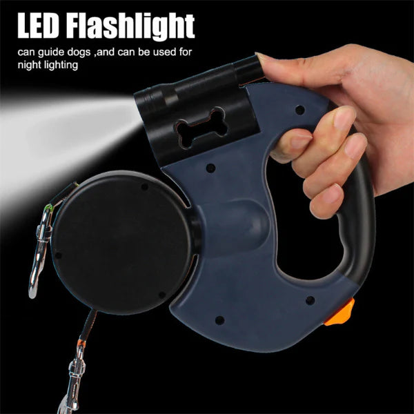 Dual Retractable Dog Leash for 2 Dogs | 2026 Enhanced Edition