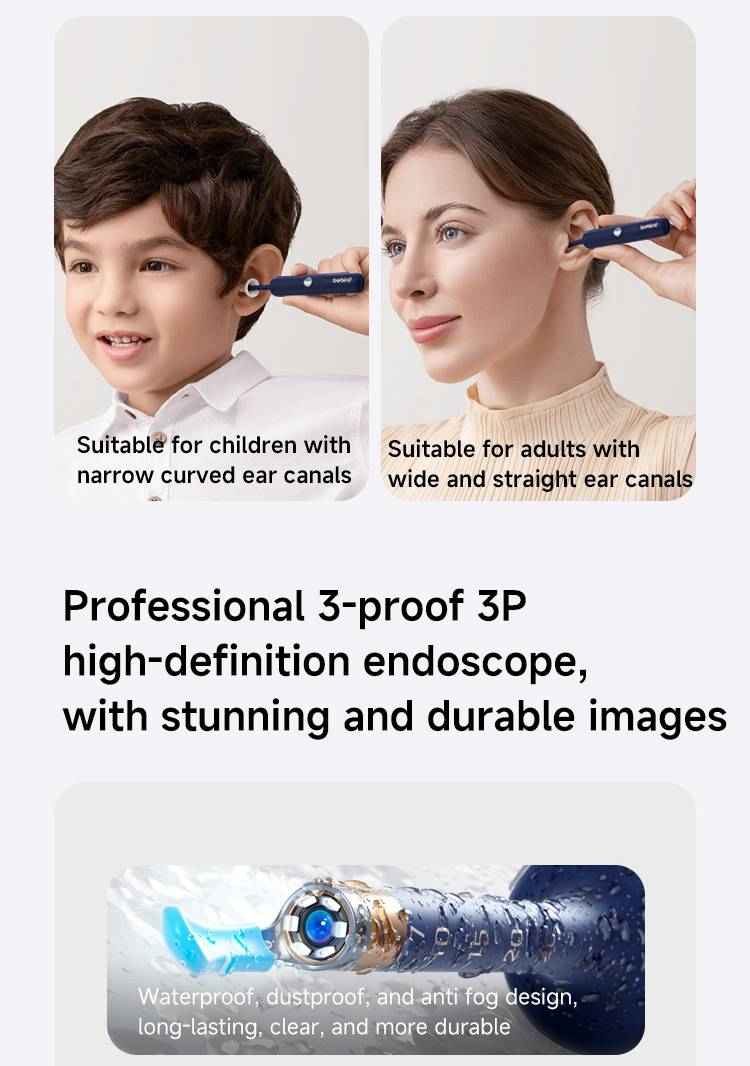 PeekClean™ HD Ear Camera | WiFi Visual Earwax Removal Kit