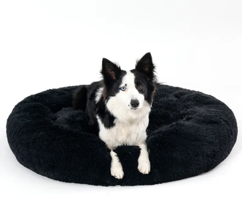 Calming Fluffy Donut Dog Bed
