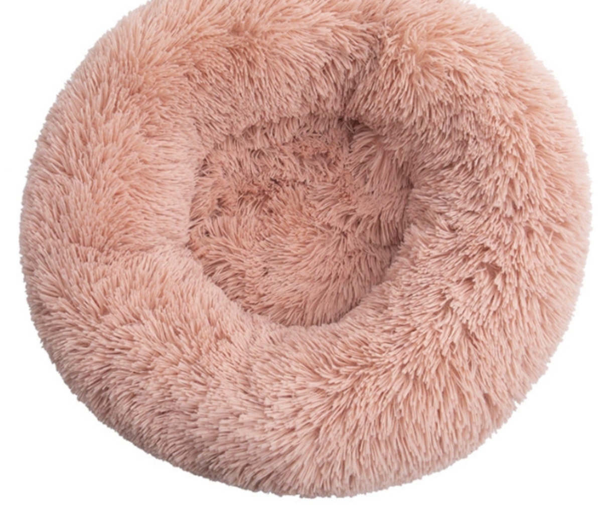 Calming Fluffy Donut Dog Bed