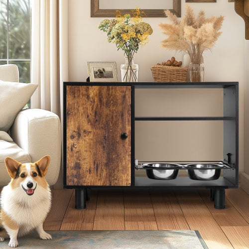 Large Elevated Pet Feeder Station with Storage