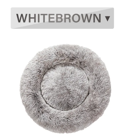 Calming Fluffy Donut Dog Bed