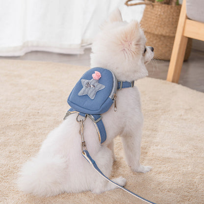 Trendy Tron Polyester Dog Leash and Vest Chest Harness