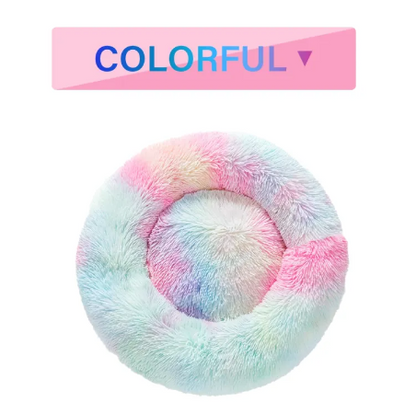 Calming Fluffy Donut Dog Bed