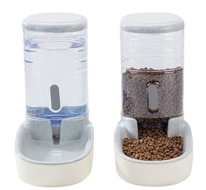 Automatic Dog Feeder &amp; Water Fountain Combo