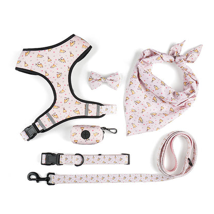 Trendy Tron Dog Leash Harness with Bow for Pets
