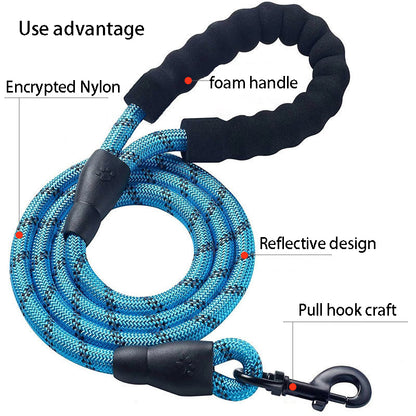 Trendy Tron 1.5M Reflective Dog Leash with Padded Handle