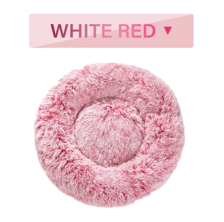 Calming Fluffy Donut Dog Bed
