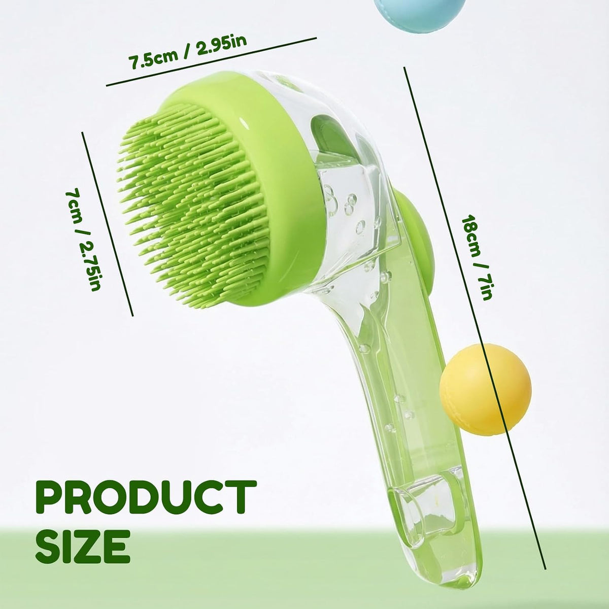 Pet Bath Brush – Anti-Shedding Massage Scrubber