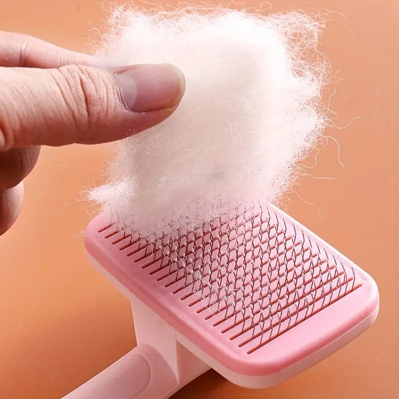Self-Cleaning Dog Grooming Comb for Shedding &amp; Detangling