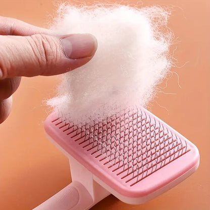 Self-Cleaning Dog Grooming Comb for Shedding &amp; Detangling