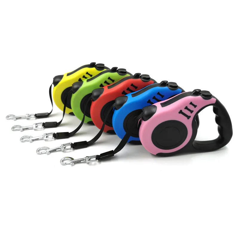 Trendy Tron Bone Print Retractable Dog Leash