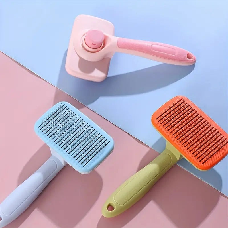 Self-Cleaning Dog Grooming Comb for Shedding &amp; Detangling