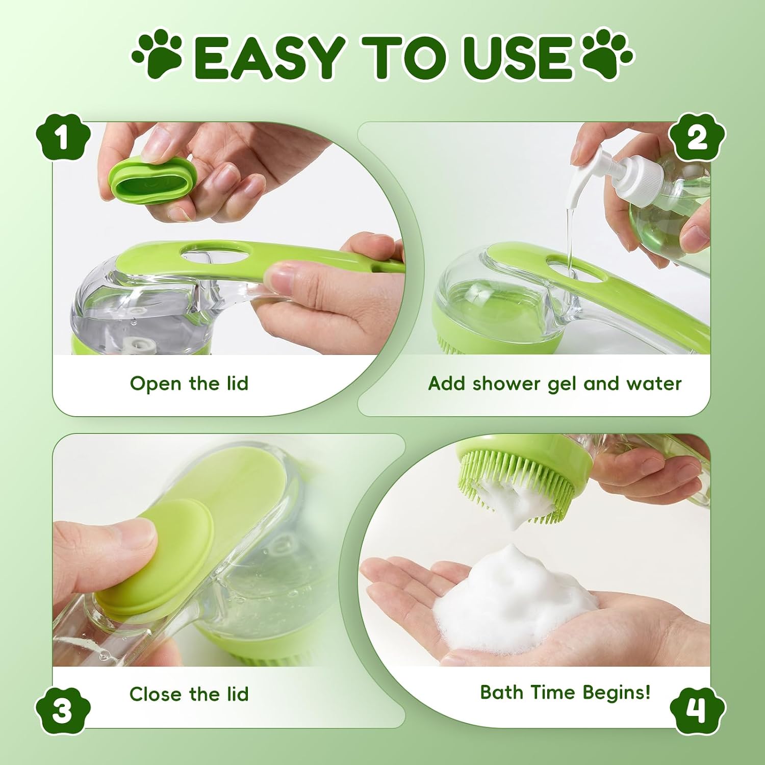 Pet Bath Brush – Anti-Shedding Massage Scrubber
