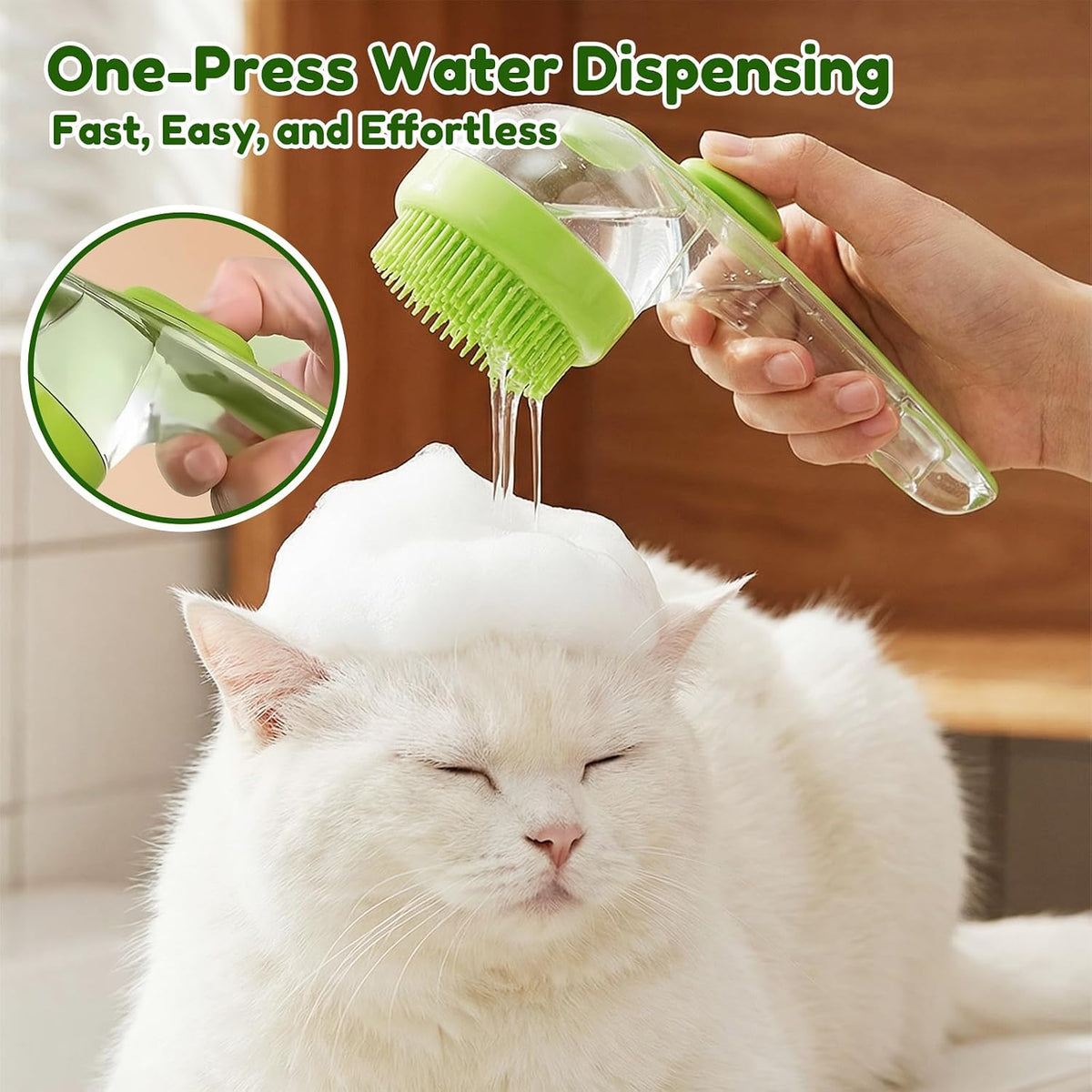 Pet Bath Brush – Anti-Shedding Massage Scrubber