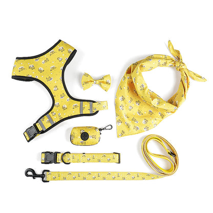Trendy Tron Dog Leash Harness with Bow for Pets