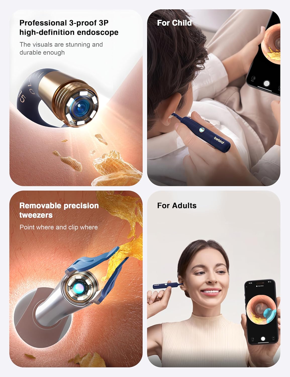 PeekClean™ HD Ear Camera | WiFi Visual Earwax Removal Kit