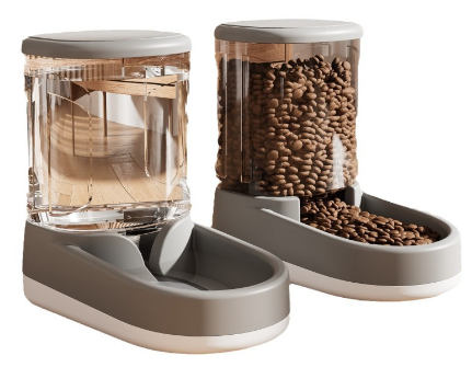 Automatic Dog Feeder &amp; Water Fountain Combo