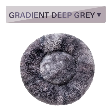 Calming Fluffy Donut Dog Bed