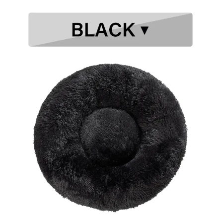 Calming Fluffy Donut Dog Bed