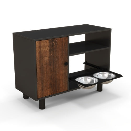 Large Elevated Pet Feeder Station with Storage
