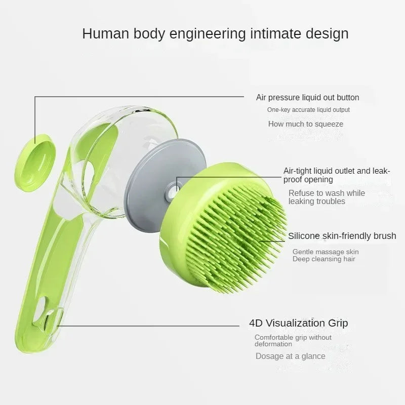Pet Bath Brush – Anti-Shedding Massage Scrubber