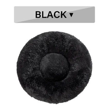 Calming Fluffy Donut Dog Bed
