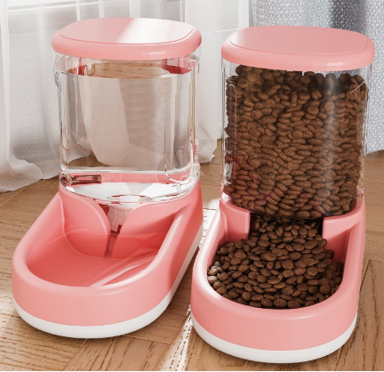 Automatic Dog Feeder &amp; Water Fountain Combo