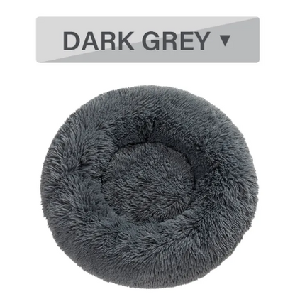 Calming Fluffy Donut Dog Bed