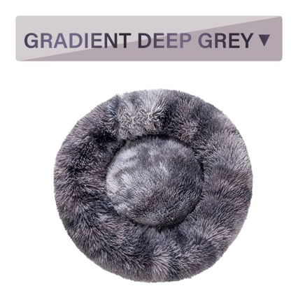 Calming Fluffy Donut Dog Bed