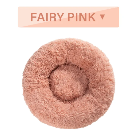 Calming Fluffy Donut Dog Bed