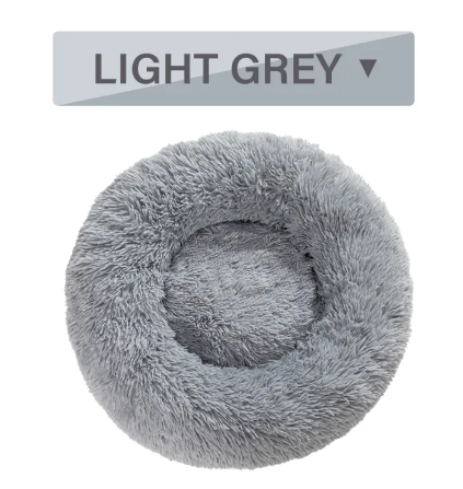 Calming Fluffy Donut Dog Bed