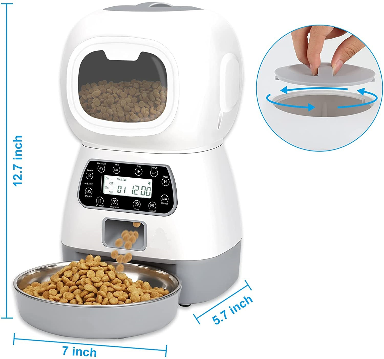 Trendy Tron Smart Pet Automatic Feeder with Manual and Scheduled Feeding Options