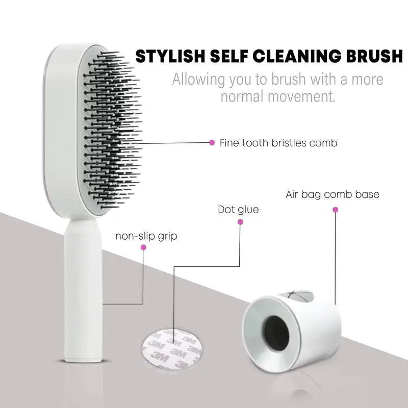 Self-Cleaning Dog Slicker Brush for Shedding &amp; Detangling