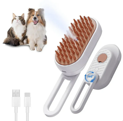 3-in-1 Steam Dog Grooming Brush