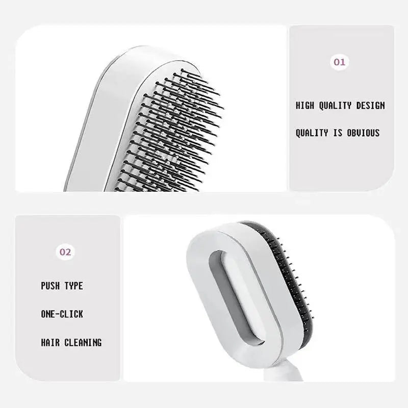 Self-Cleaning Dog Slicker Brush for Shedding &amp; Detangling