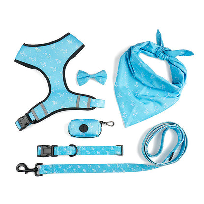 Trendy Tron Dog Leash Harness with Bow for Pets