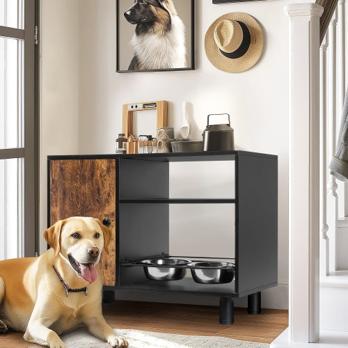 Large Elevated Pet Feeder Station with Storage