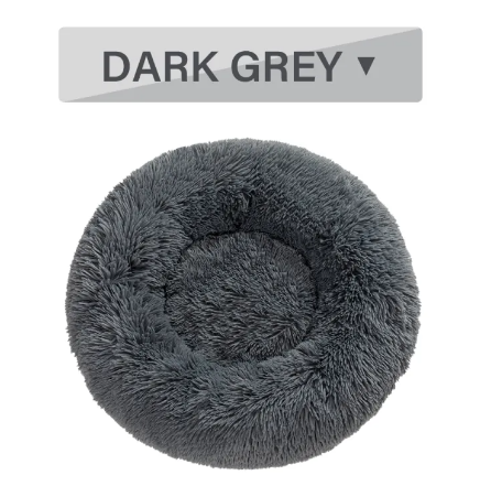 Calming Fluffy Donut Dog Bed