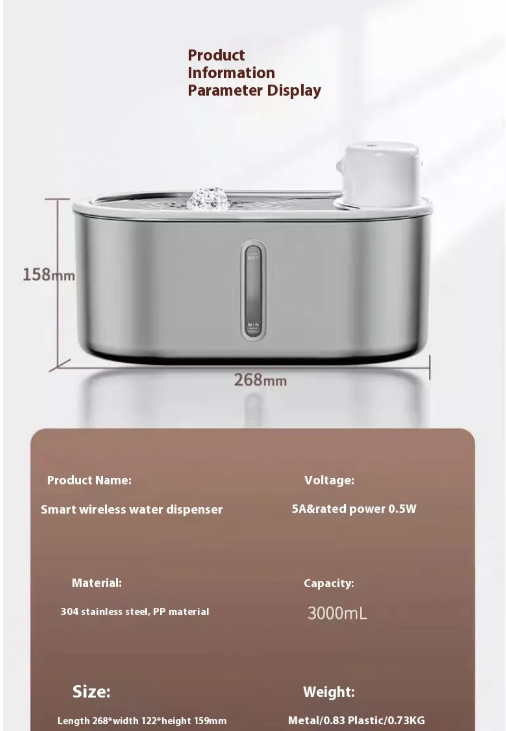 Infrared Sensor Pet Water Fountain