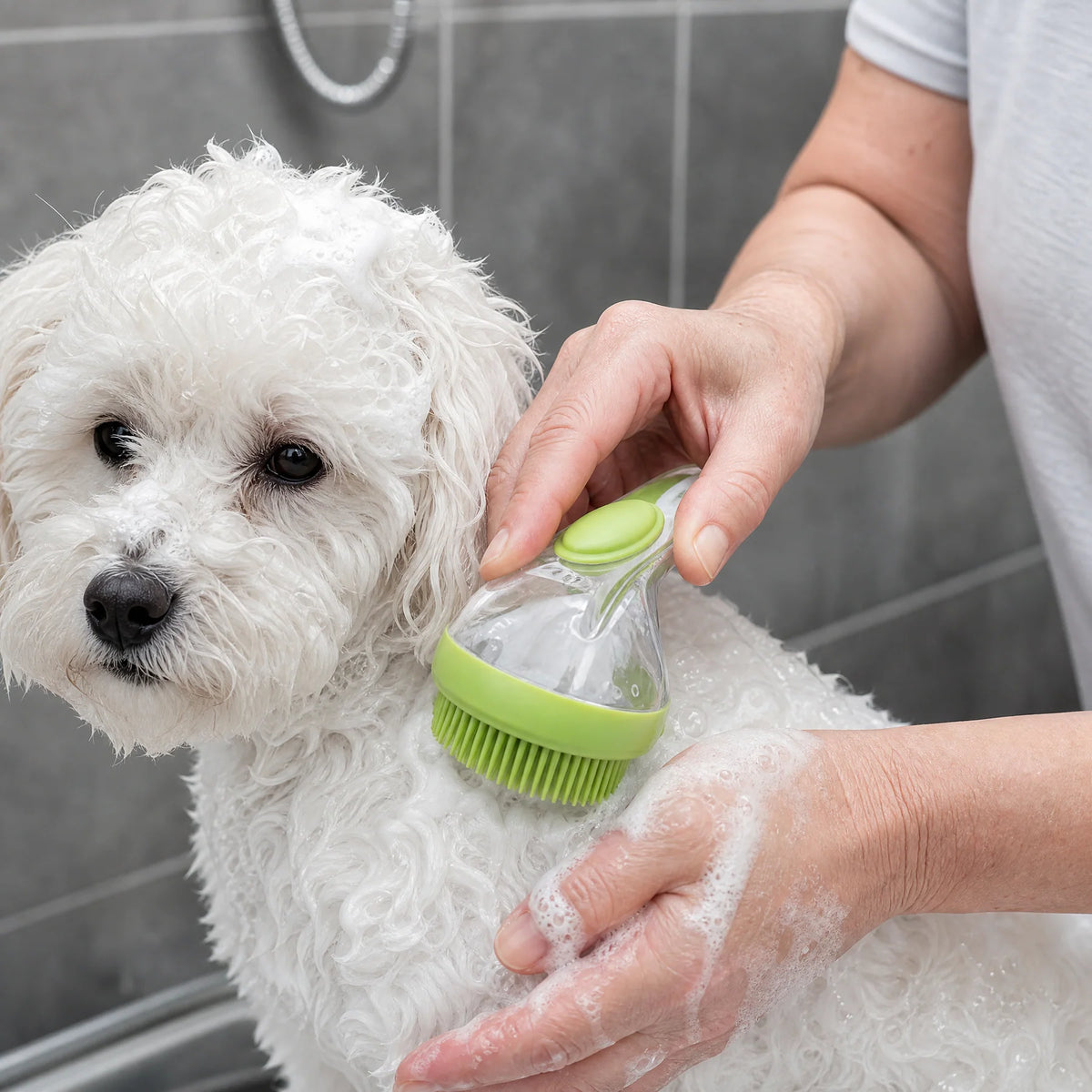 Pet Bath Brush – Anti-Shedding Massage Scrubber